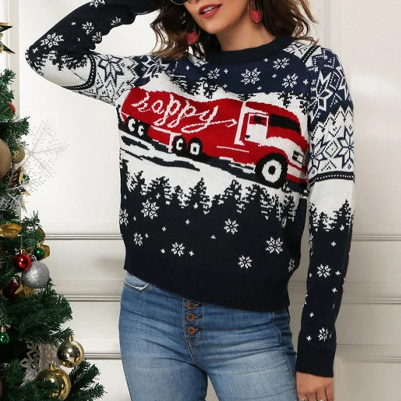 Ladies Snowflake Christmas Jumper - Home Items Direct
