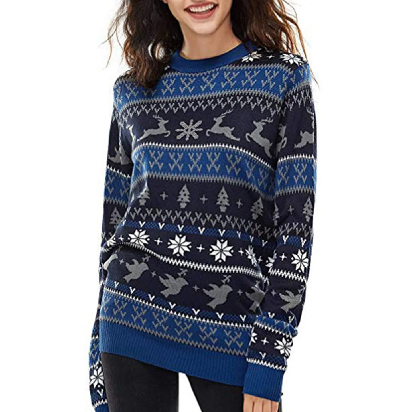 Ladies Christmas Loose Jumper - Home Items Direct