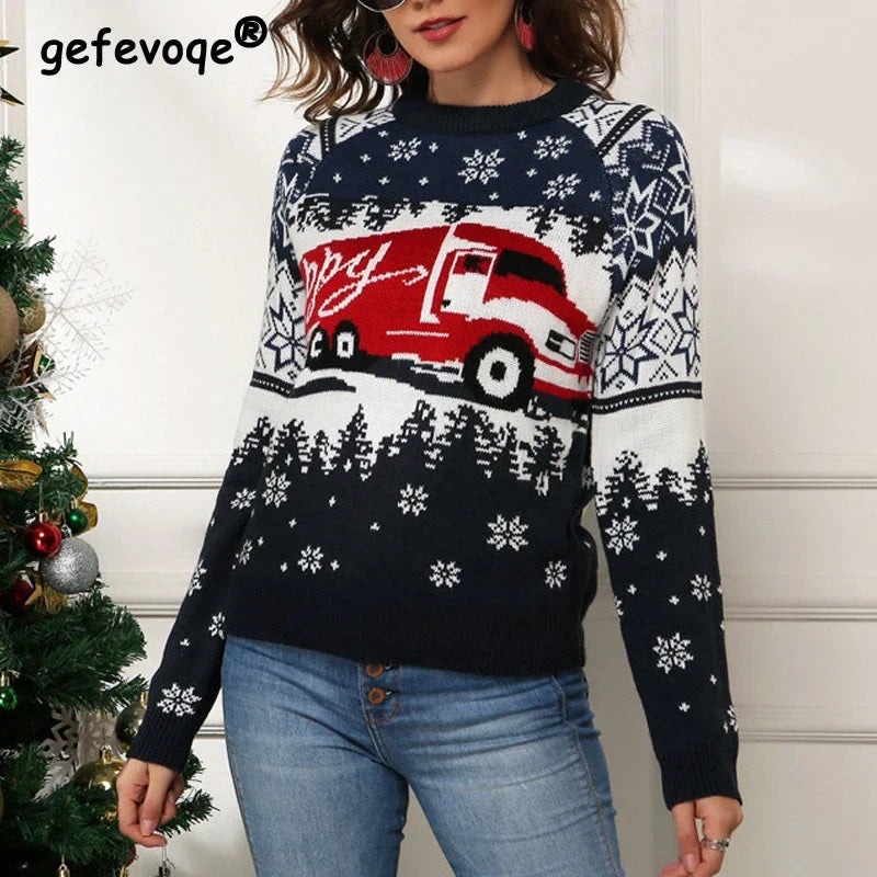 Ladies Snowflake Christmas Jumper - Home Items Direct