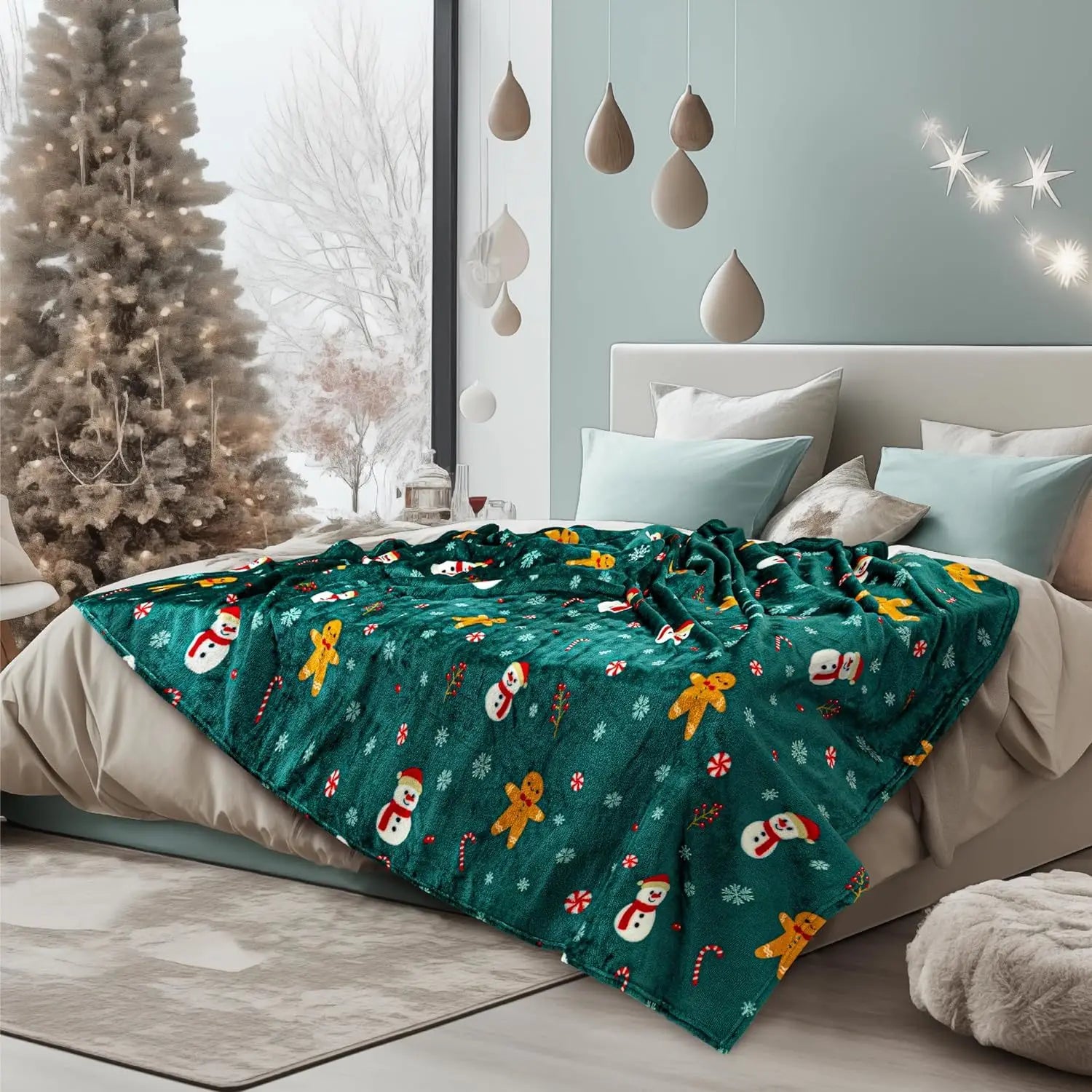 Gingerbread Christmas Blanket - Home Items Direct
