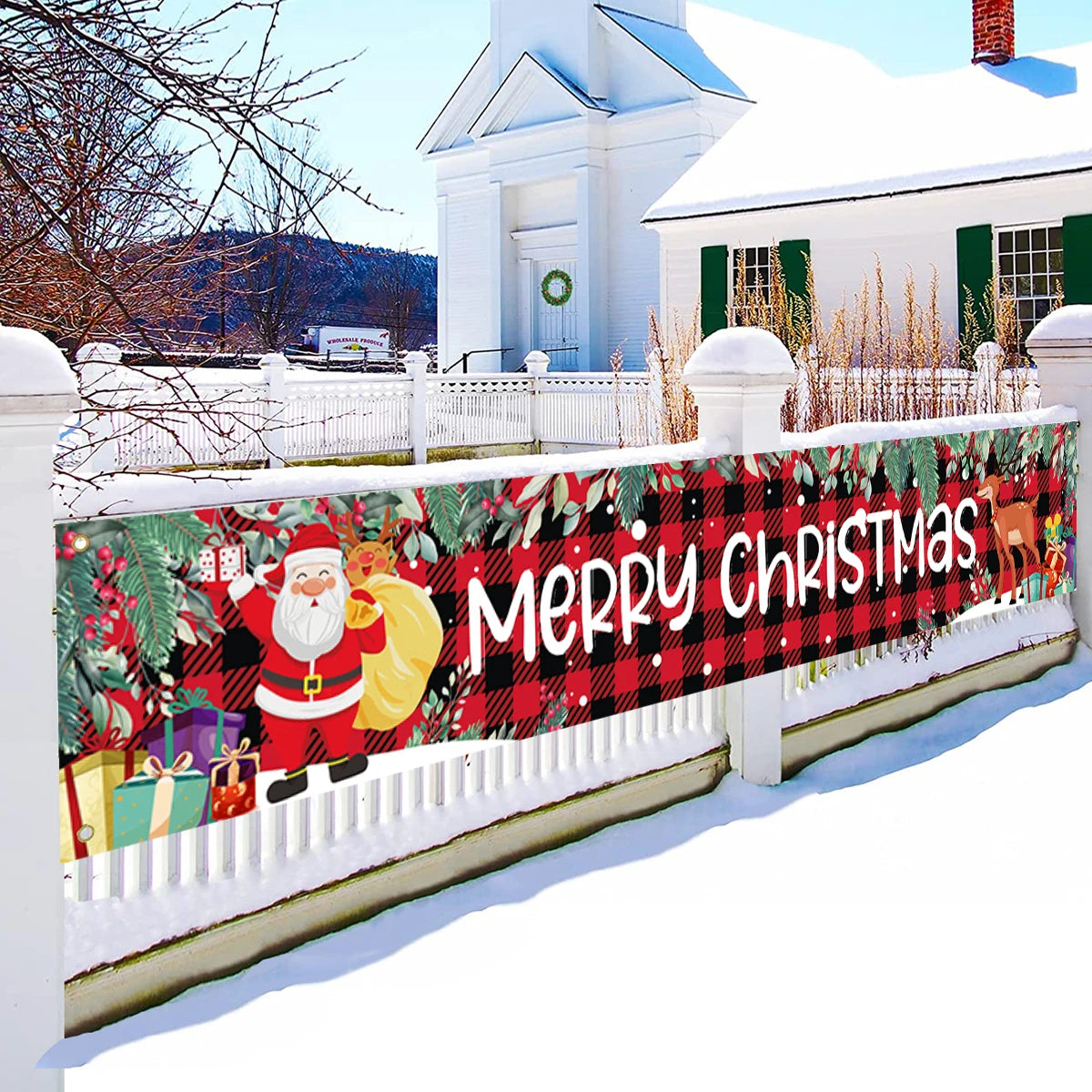 Outdoor Christmas Banner - Home Items Direct