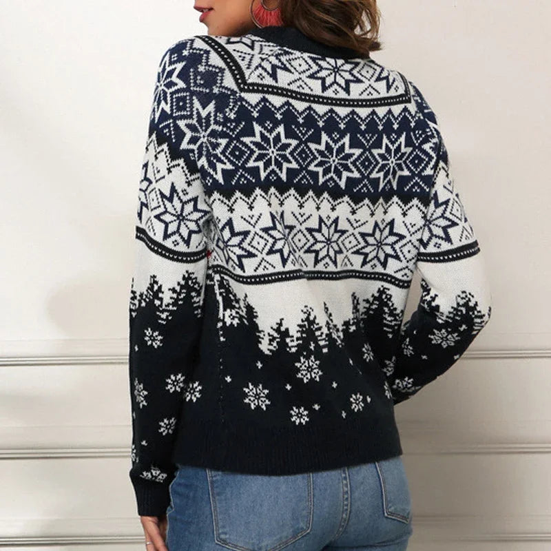 Ladies Snowflake Christmas Jumper - Home Items Direct