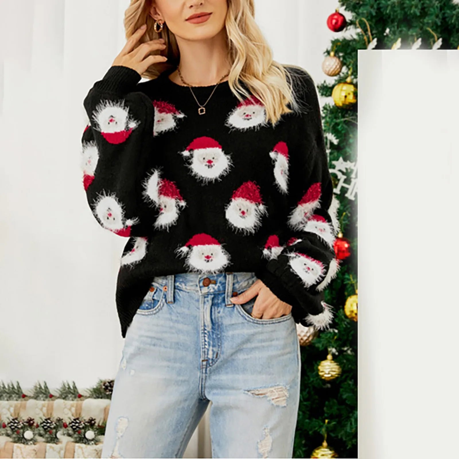 Ladies Oversized Christmas Jumper - Home Items Direct