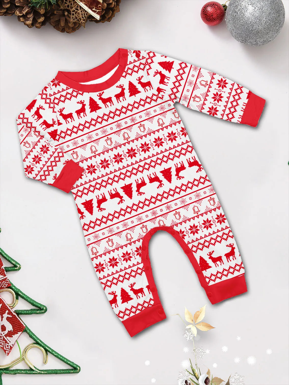 Red / White Family Christmas Pyjamas - Home Items Direct