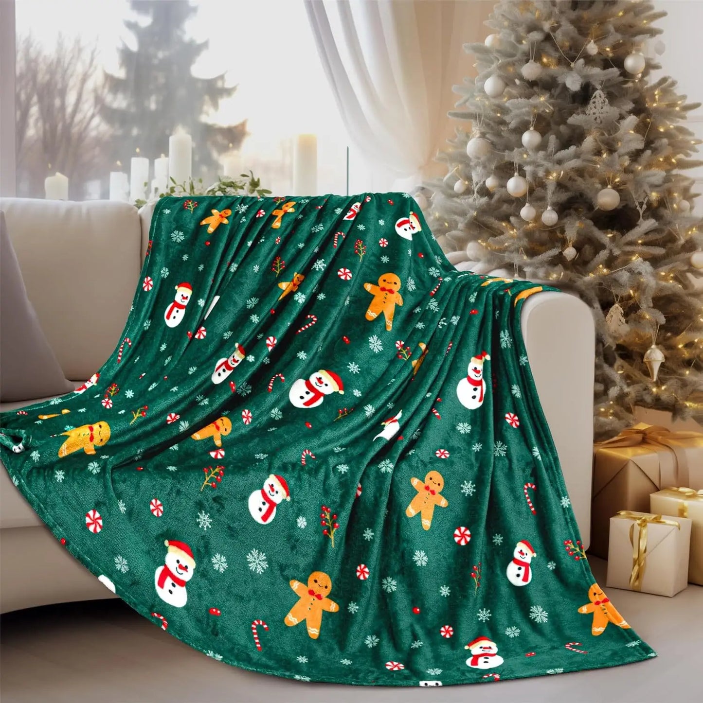 Gingerbread Christmas Blanket - Home Items Direct