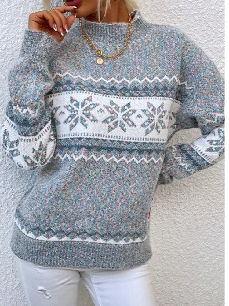 Ladies Turtleneck Christmas Jumper - Home Items Direct