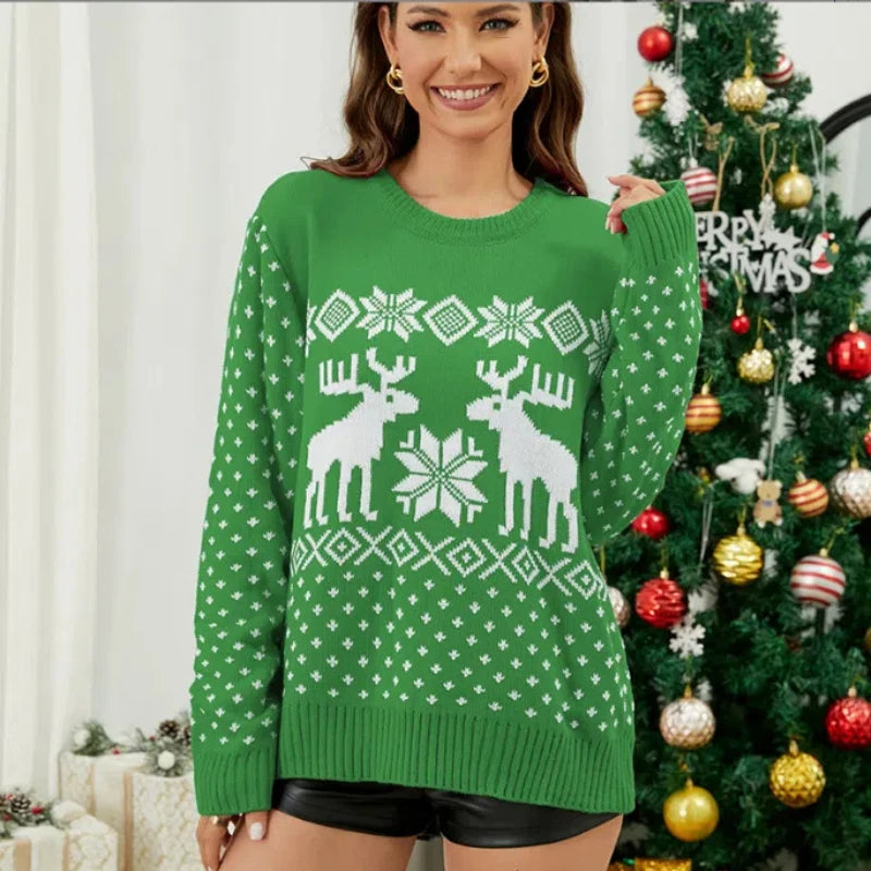 Ladies Christmas Women Knitted Jumper - Home Items Direct