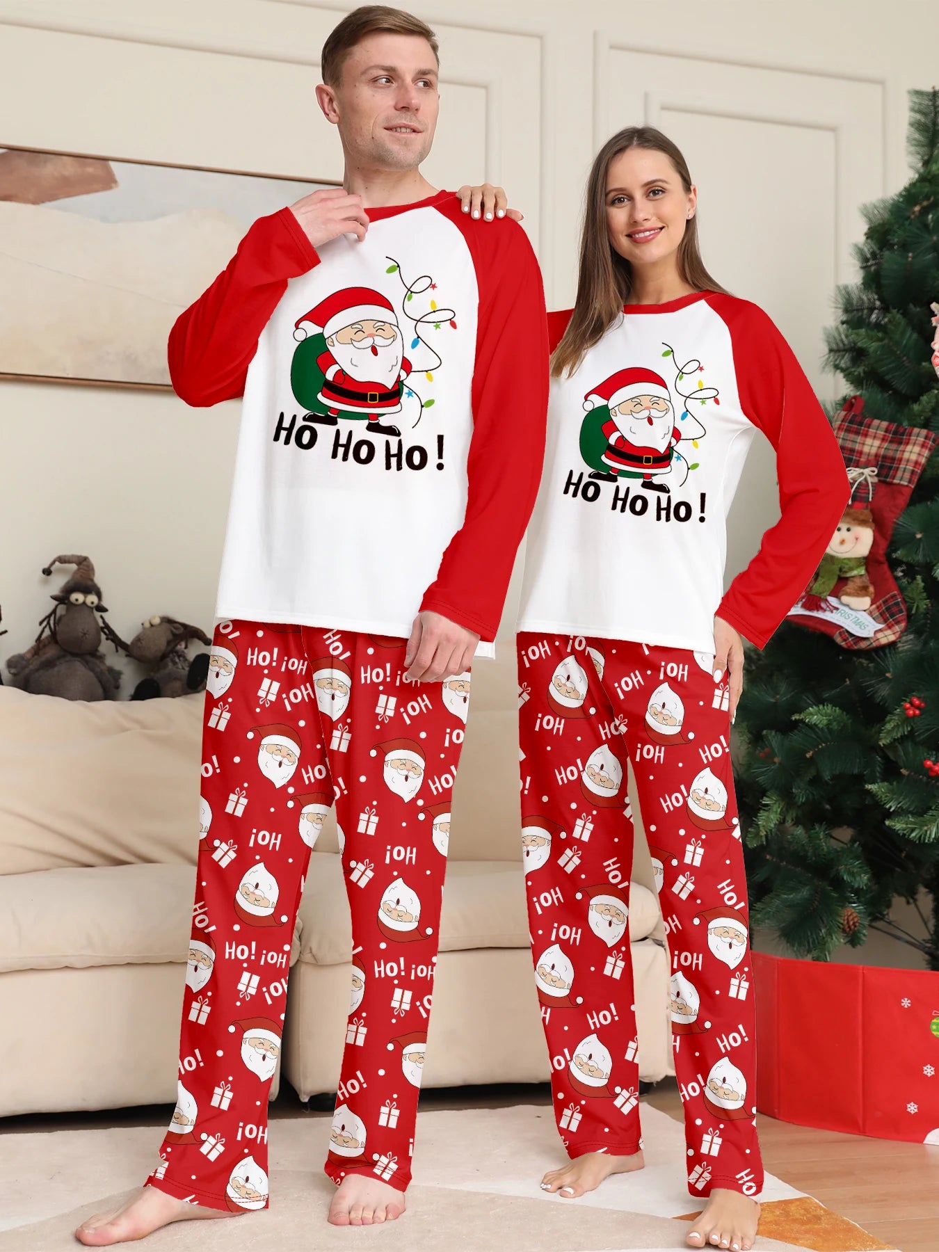 Red HoHoHo Christmas Pyjamas - Home Items Direct