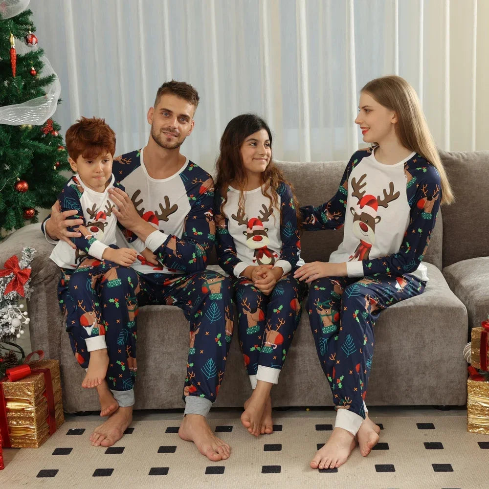 Family Reindeer Christmas Pyjamas - Home Items Direct