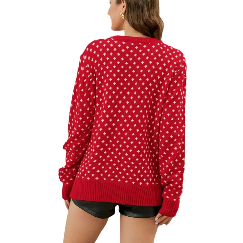 Ladies Christmas Women Knitted Jumper - Home Items Direct