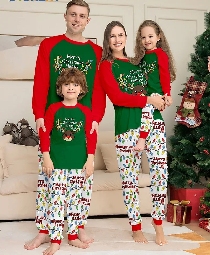 Christmas Print Family Pyjamas - Home Items Direct