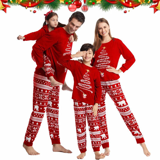 Christmas Tree Family Pyjamas - Home Items Direct