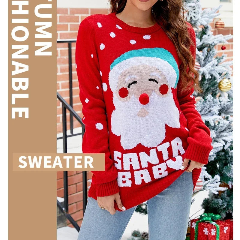 Ladies Santa Christmas Jumper - Home Items Direct