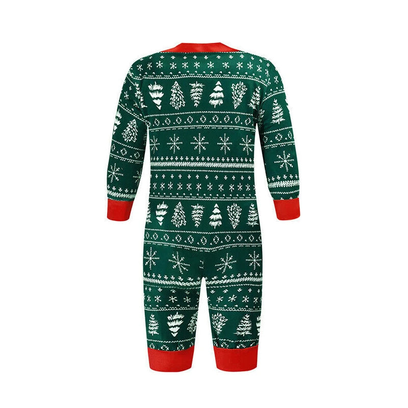 Green / White Matching Family Christmas Pyjamas - Home Items Direct
