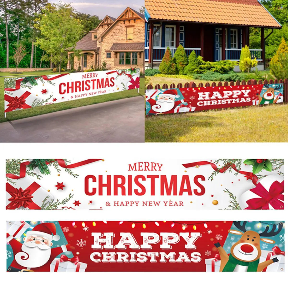 Outdoor Christmas Banner - Home Items Direct