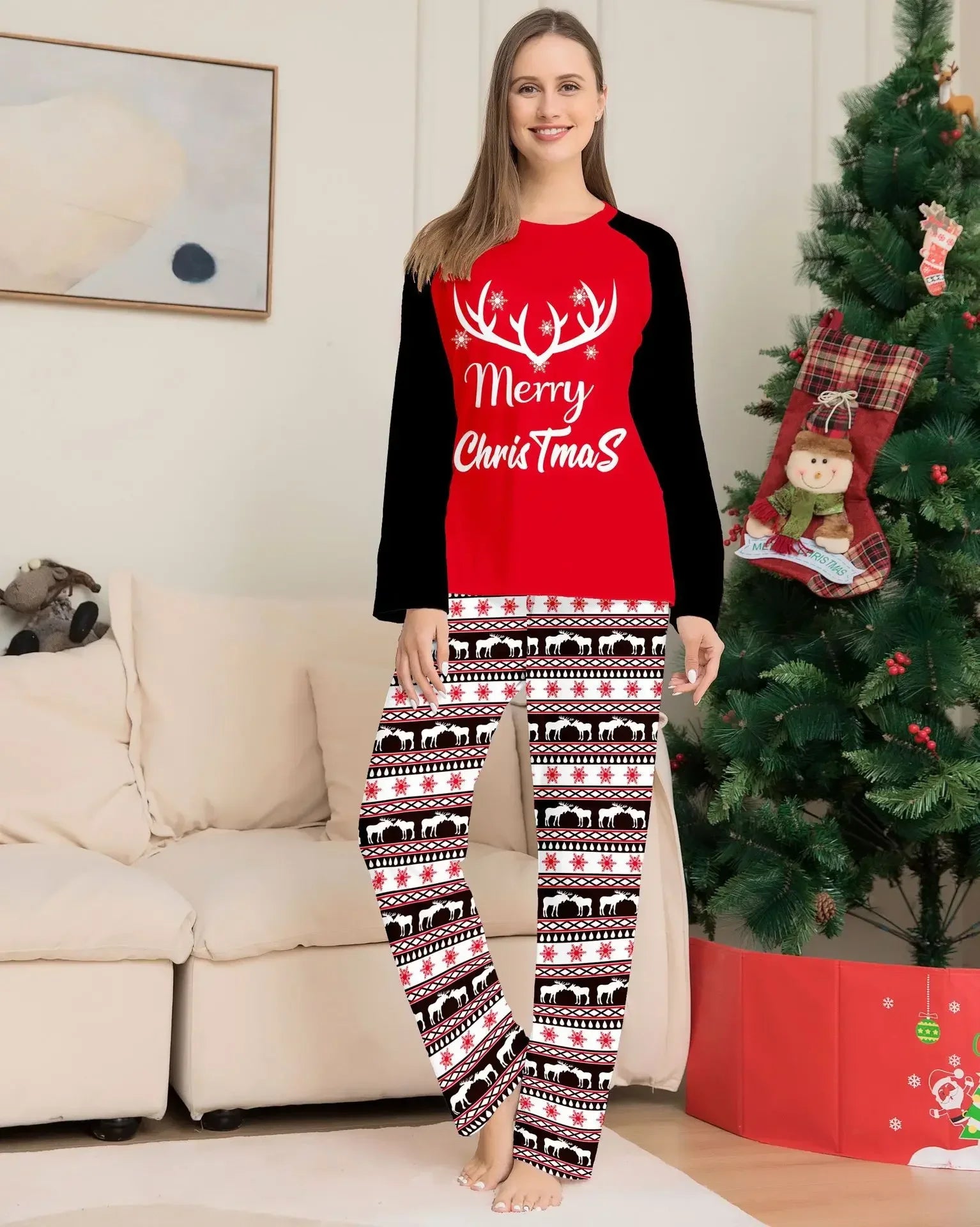 Colourful Merry Christmas Pyjamas - Home Items Direct